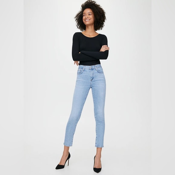 Agolde Toni Mid Rise Skinny Jeans In Daylight - Picture 2 of 10